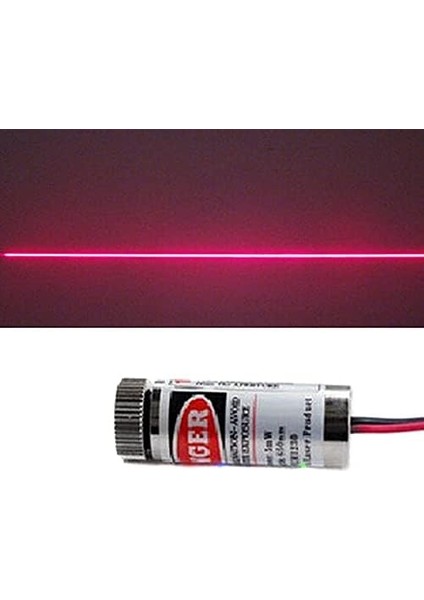 650NM Kırmızı Çizgi Lazer Modül Lens ile Odak Ayarlı 12MM Çap