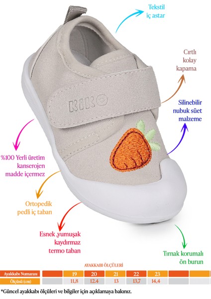 Strawberry Cırtlı Kız Bebek Ilk Adım Ortopedik Günlük Ayakkabı fiyatları