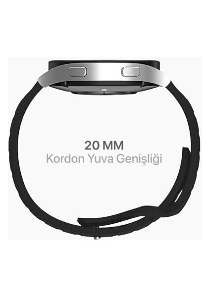 Galaxy 7/6/5/4/fe Serisi (40MM/44MM), 6/4 (47MM/43MM/42MM) ve 5 Pro (45MM) Için Yumuşak ve Konforlu Rugged 20MM Silikon Kordon modelleri