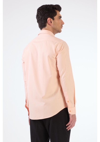 Somon Erkek Slim Fit Düz Brent Düğmeli Yaka Uzun Kol Gömlek - 102484 modelleri