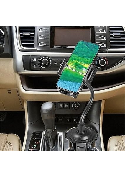 Araç Içi Bardaklıktan Monte Telefon Tutucu Siyah - Model AL2910 fiyatları