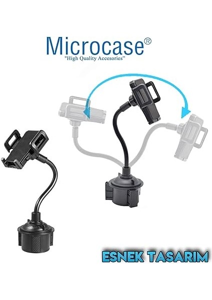 Araç Içi Bardaklıktan Monte Telefon Tutucu Siyah - Model AL2910 modelleri