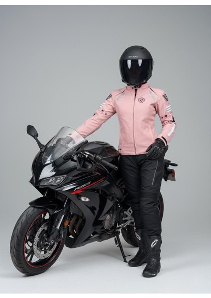 Lyon Pembe 4 Mevsim Kadın Motosiklet Montu fiyatları