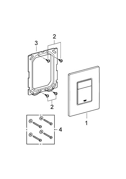 Gömme Rezervuar Kumanda Paneli Abs Krom - 38732000 fiyatları