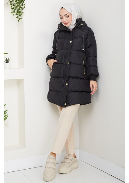 Şişme Mont 1651 - Siyah fırsatları