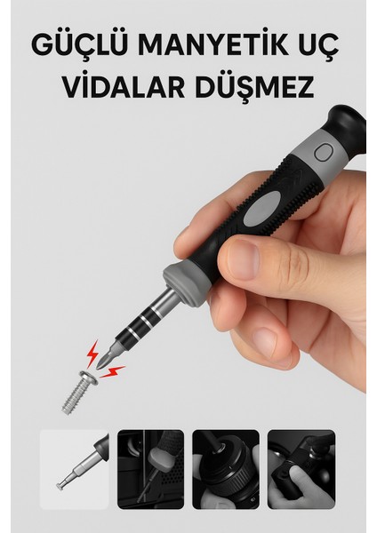 115 Parça Manyetik Hassas Tornavida Seti • Ergonomik Sap • Telefon Bilgisayar Tamir Seti fırsatları