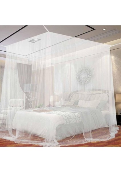 Perde (3648) 1.kalite Aile Boyu Battal Tül Cibinlik - Kırışmayan Özel Tül Cibindirik Beyaz 300 x 300