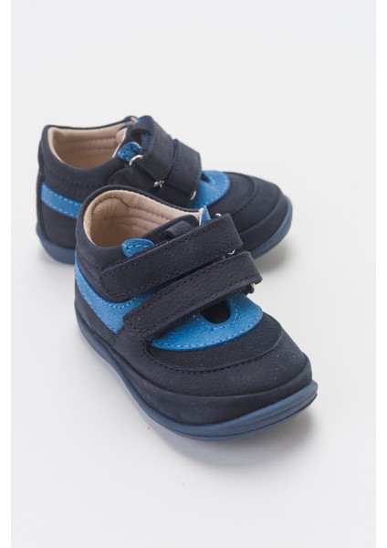 Erkek Çocuk Lacivert Hakiki Deri İlk Adım Günlük Ayakkabı