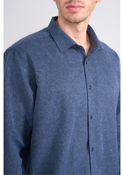 2439 Erkek Uzun Kol Regular Gömlek Açık Lacivert indirimleri
