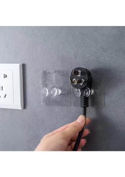 Kendinden Yapışkanlı Kablo Fiş Askısı Priz Askısi Duzenleyici Organizer