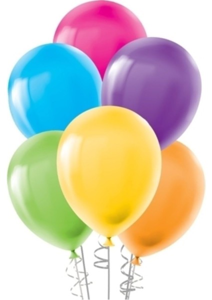 Pastel Balon Baskısız (100 'lü) Karışık