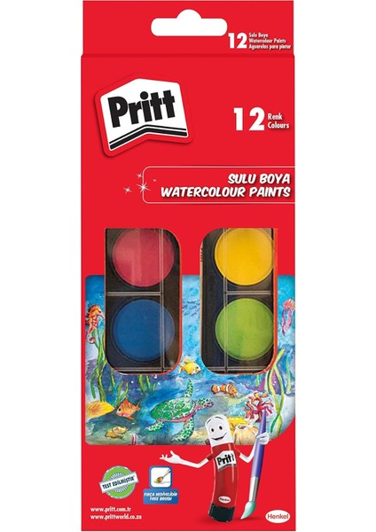 12' Li Suluboya - Büyük Tablet + Fırça Hediyeli