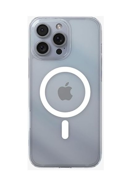 iPhone 16 Pro Ince Magsafe Kılıf Crystal Flex Sararma Karşıtı Duraclear™ Hava Kanalı Teknolojisi™ Askeri Sınıf Koruma Magfit Crystal Clear Şeffaf Kapak - ACS08393