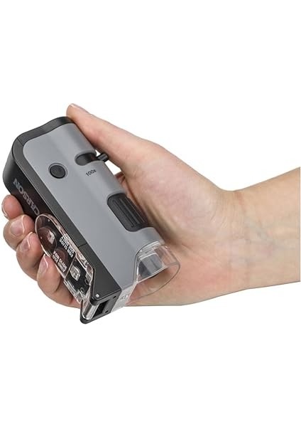 MP-250 Microflip 100-250X LED Işıklı Cep Mikroskobu Akıllı Telefon Digiscoping Adaptör Klipsli, Gri fırsatları