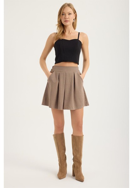 Mini 2 Cepli Pile Şeritli Etek