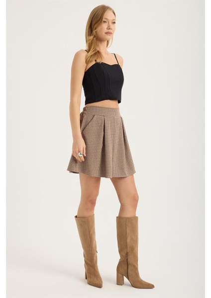 Mini 2 Cepli Pile Şeritli Etek modelleri