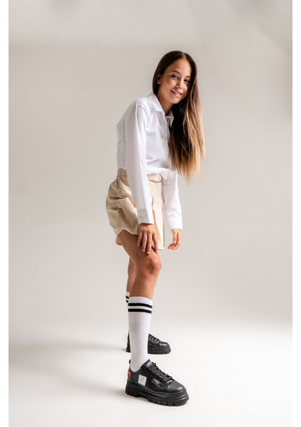 Kız Çocuk Siyah Anatomik Günlük Ayakkabı