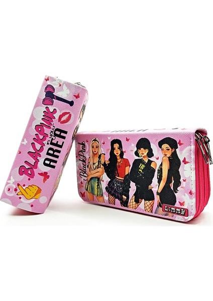 Kalem Kutusu Black Pink Organizer Kalemkutu Vegan Deri Üç Bölmeli Kalemlik-Pembe fiyatları