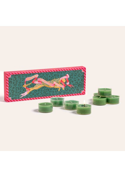 Misi Parafın Mum 24X8 cm Yeşil