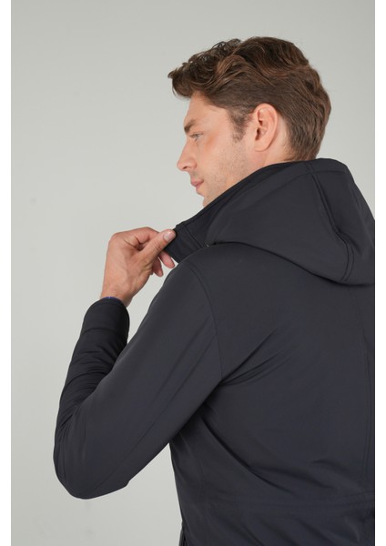 Erkek Lacivert Casual Kapüşonlu Mont MN25K25201_D39 fırsatları