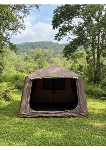 210D Oxford Soba Baca Çıkışlı Şişme Çadır 250X290XH190 Haki + Pompa Dahil fırsatları