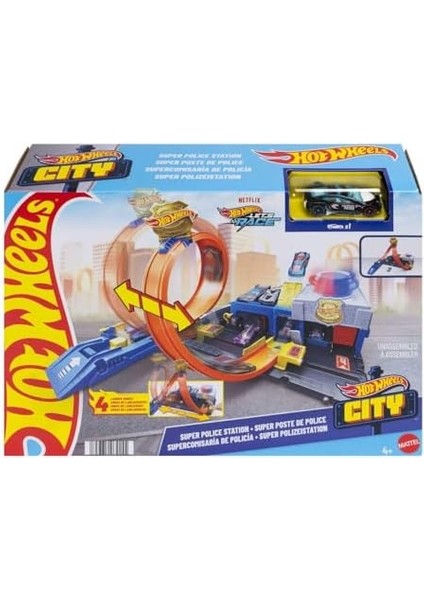 Istasyonu Oyun Seti Hot Istasyonu Oyun Seti, 1:64 Ölçekli Oyuncak Arabası ve Ayarlanabilir Pist Çemberi JBM71 modelleri