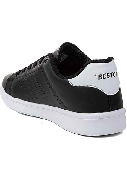 041-26 Deri Anatomik Erkek Sneaker Siyah Beyaz 45-47 modelleri