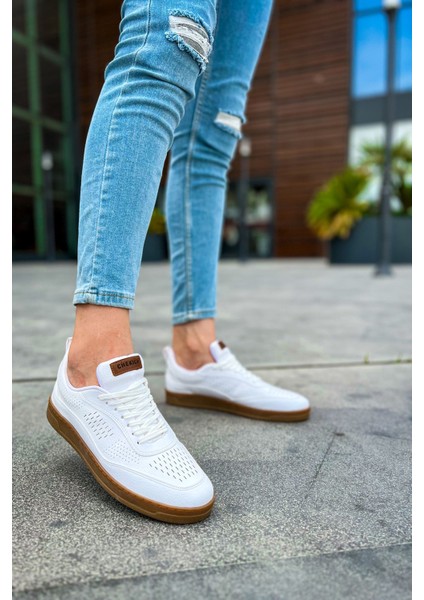 CH157 - Ckt Retro Erkek Ayakkabı Beyaz