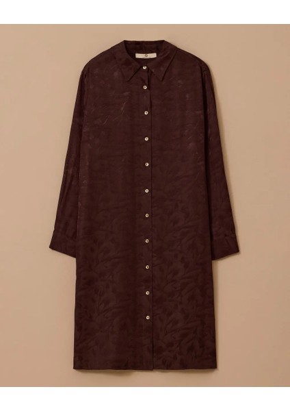 10002521211018 Önden Düğmeli Jakar Desenli Şık Gömlek Tunik fırsatları