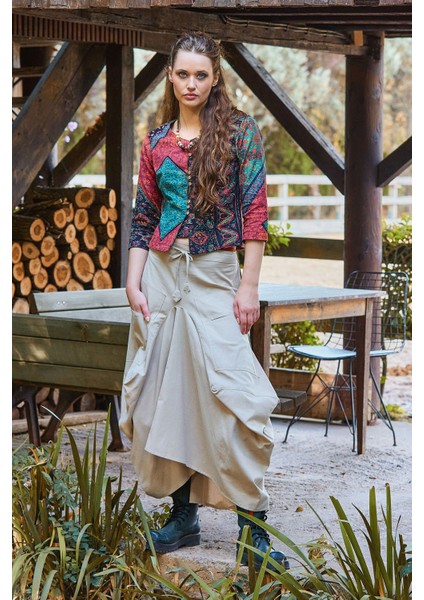 Beli Bağcıklı Cep Detaylı Şalvar Uzun Etek fiyatları