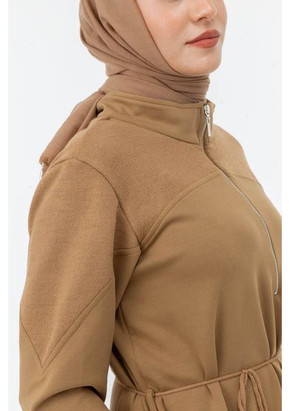 2515-ELB-25K_R027 Modal Triko Konbinli Tam Boy Elbise fırsatları