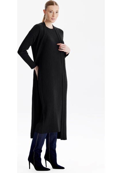 21598 Hırka Kombinli Triko Elbise modelleri