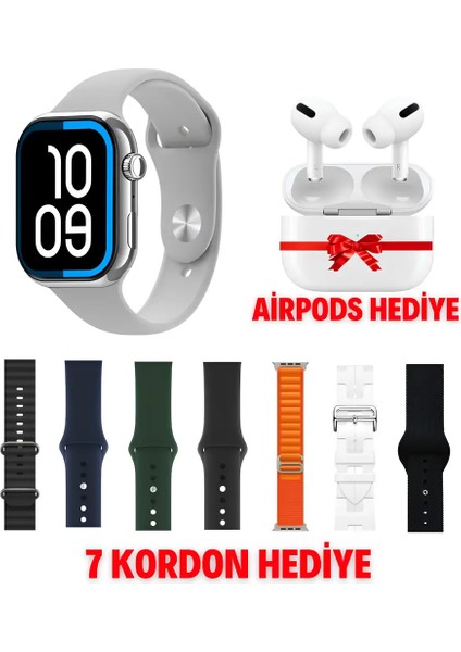 Watch S10 Pro Max Akıllı Saat 7 Kordon 1 Kulaklık Seti