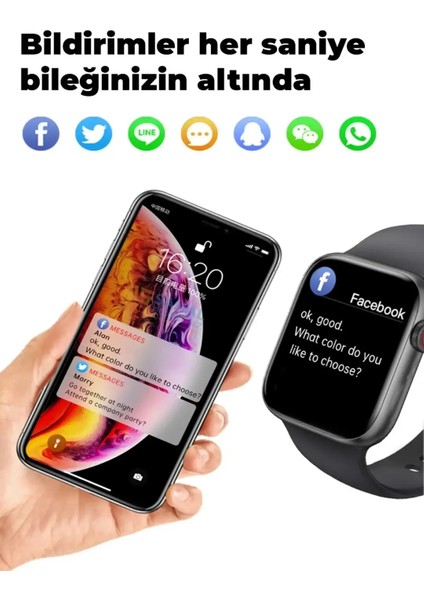 Watch S10 Pro Max Akıllı Saat 7 Kordon 1 Kulaklık Seti modelleri