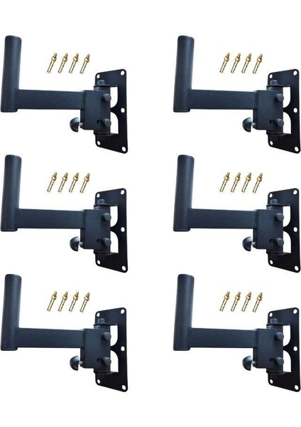 6 Adet Hoparlör Duvar Sehpası Standı - Hareketli Hoparlör Askısı Askı Aparatı - Kısa