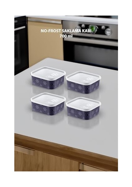 4'lü Set No Frost Saklama Kabı Lacivert 700 ml fiyatları