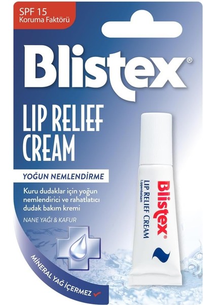 Lip Relief - Kuru ve Çatlamış Dudaklara Onarıcı ve Rahatlatıcı Dudak Bakım Kremi 1 Adet