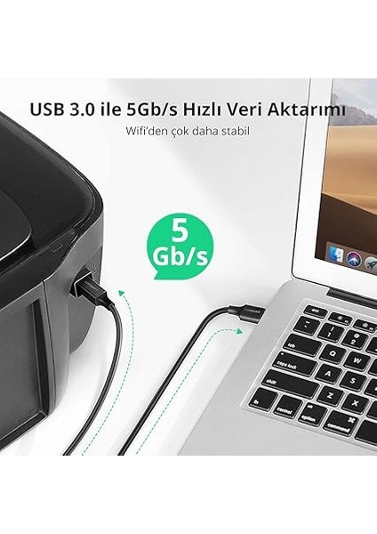 Usb-A 3.0 & Usb-B 3.0 Yazıcı Kablosu, 1 Metre, Siyah fiyatları