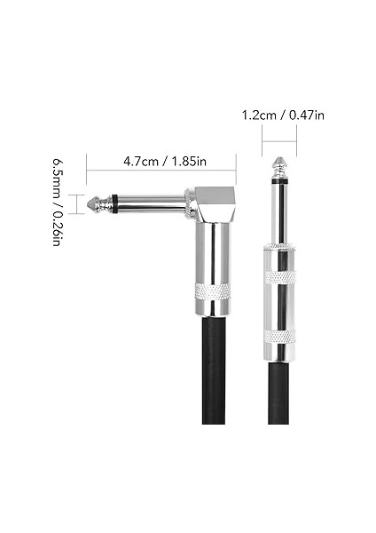 Elektro Gitar Kablosu Sağ Açı Düz ​​konnektör 3 Metre Gitar Kablosu Naylon Örgülü Enstrüman Kablosu Ev Için (Siyah Çizgi Beyaz Nokta) fiyatları