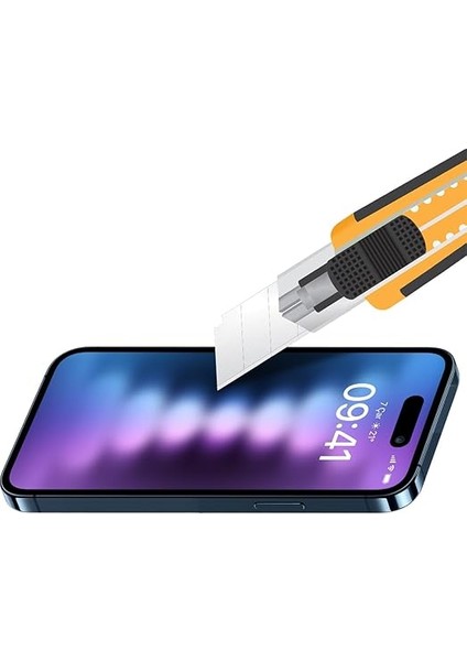 Labs Buff iPhone 15 Pro Max ile Uyumlu 5d Glass Ekran Koruyucu, Şeffaf modelleri