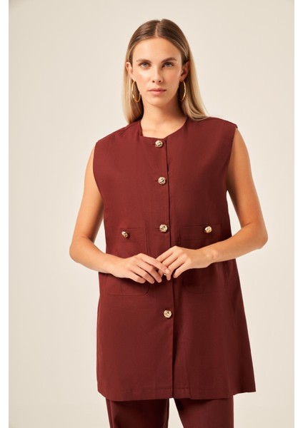 Ftz Kadın Keten Ikili Takım Bordo 31195 fiyatları