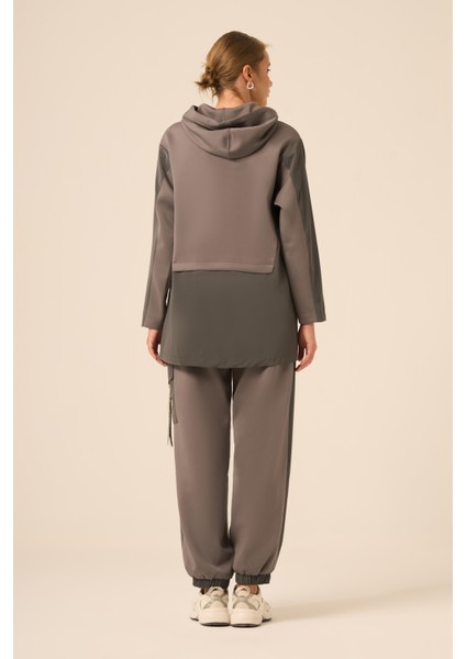 Bayan Scuba Spandex Takım Gri 31258