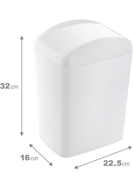 Soft Çöp Kutusu Döner Kapak Beyaz 10 Lt - Beyaz, Çok Amaçlı Döner Kapaklı Çöp Kovası fiyatları
