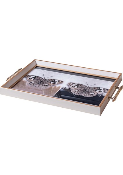 Dekoratif Kulplu Tepsi ST-6014