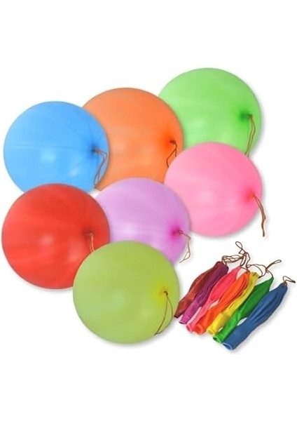 Balon 25'li Lastikli Zıpzıp Balon Punch Panç Büyük Boy Renkli fırsatları