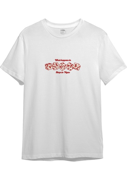 What Happened In Vegas Stays In Vegas Tişört - Beyaz