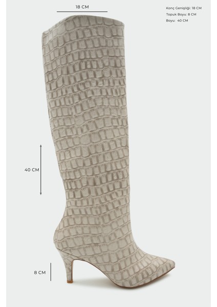 Wenda Bej Kroko Desenli Çizme fiyatları