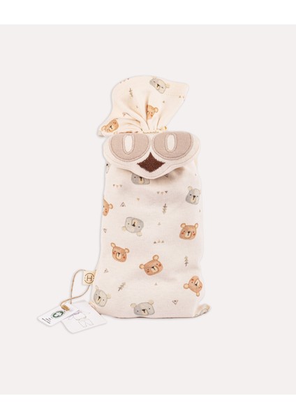 %100 Organik Pamuk Gots Sertifikalı 3’lü Keseli Ayıcık Yenidoğan Set - Ekru / Mint fırsatları