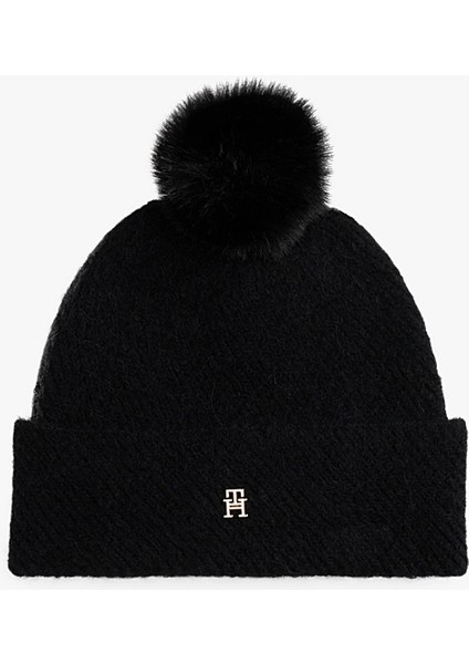 Th Ponponlu Kadın Siyah Bere AW0AW18178BDS