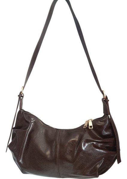 Büzgülü Acı Kahve El ve Omuz Çantası